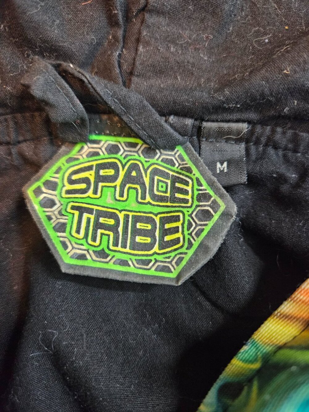 Space Tribe Sublime Hooded Jacket In Holographic Altar Men's Size M Full Zip - Picture 9 of 14